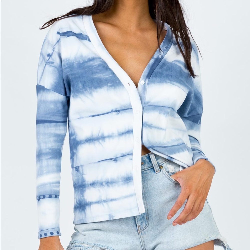 Princess Polly Swirl Button Up Blouse NWT